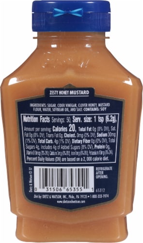 Dietz & Watson® Zesty Honey Mustard Perspective: back