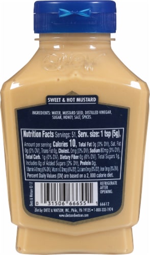 Dietz & Watson® Sweet & Hot Mustard Perspective: back