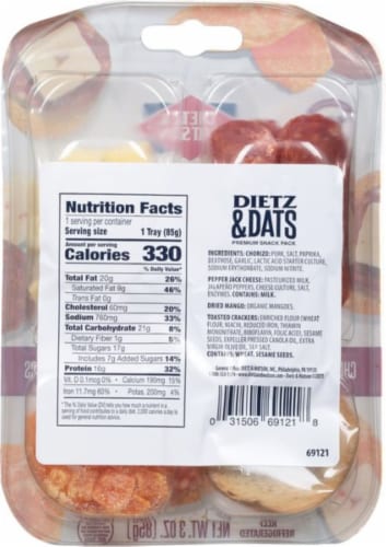 Dietz & Watson Dietz & Dats Premium Snack Pack Perspective: back
