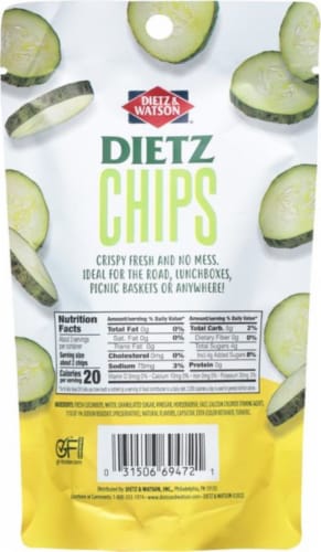 Dietz & Watson® Sweet Horseradish Pickle Pouch Chips Perspective: back