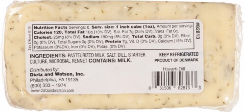 Dietz & Watson® Havarti Dill Cheese Perspective: back