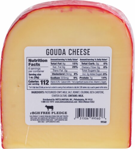 Dietz & Watson® Gouda Cheese Perspective: back