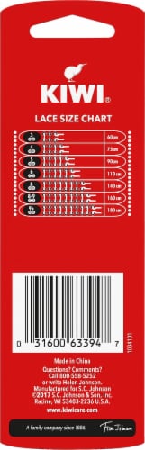 KIWI® White Sport Shoelaces Perspective: back