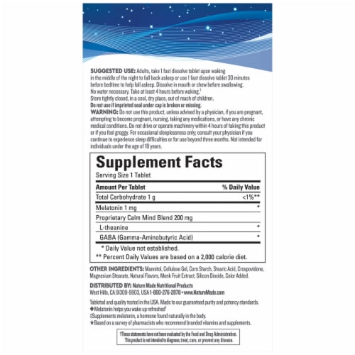 Nature Made® Wellblends Berry Back to Sleep Tablets Perspective: back