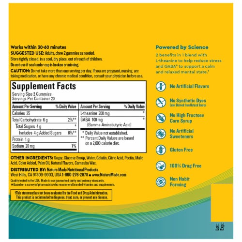 Nature Made® WellBlends™ Stress Relief Gummies Perspective: back