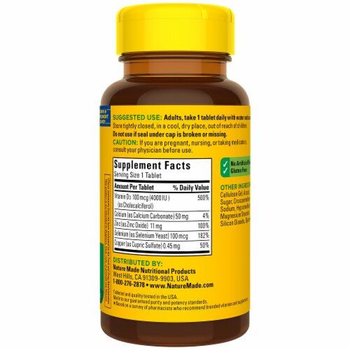 Nature Made® Super D Immune Complex Tablets Perspective: back