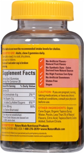 Nature Made® Choline 300 mg Gummies Perspective: back