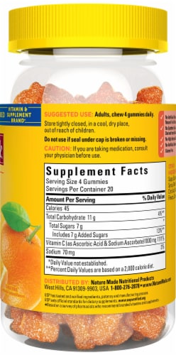 Nature Made® Extra Strength 1000 mg Vitamin C Gummies Perspective: back