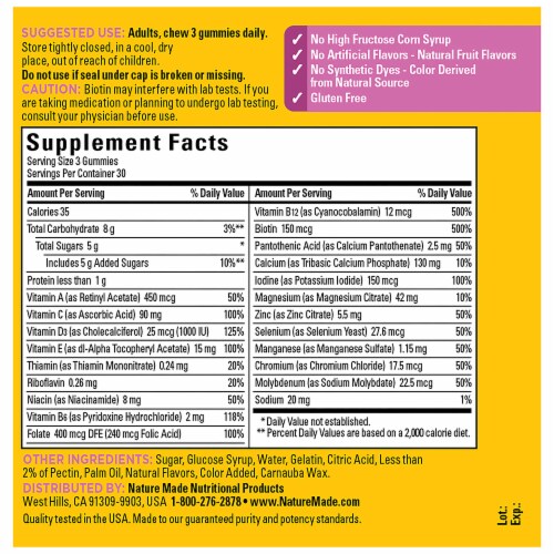 Nature Made® Advanced Multi Vitamin For Her Gummies Perspective: back