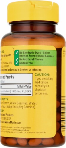 Nature Made® B-12 Vitamin 1000 mcg Softgels Perspective: back