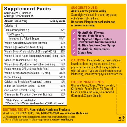 Nature Made® Multivitamin For Her Gummies Perspective: back