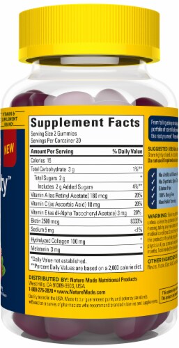 Nature Made® Sleep & Beauty™ Mixed Berry Gummies Perspective: back