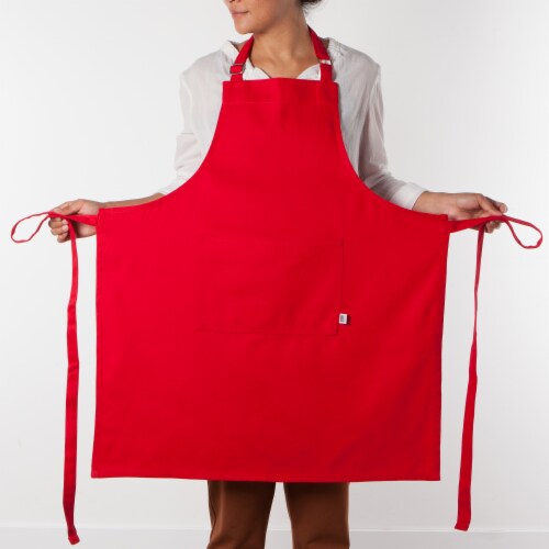 Now Designs Red Unisex Kitchen Apron with Adjustable Straps Perspective: back