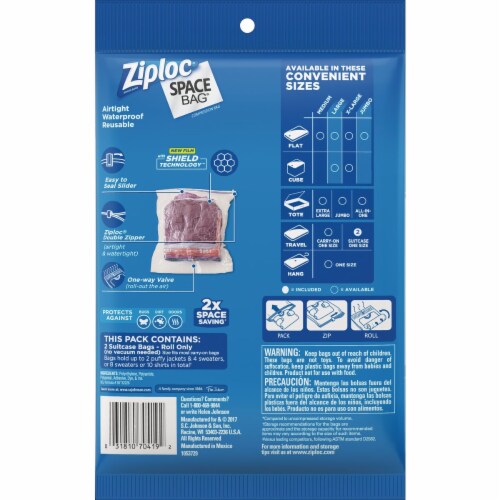 Ziploc Space Bag 2-Count Vacuum Seal Storage Bags in the Plastic