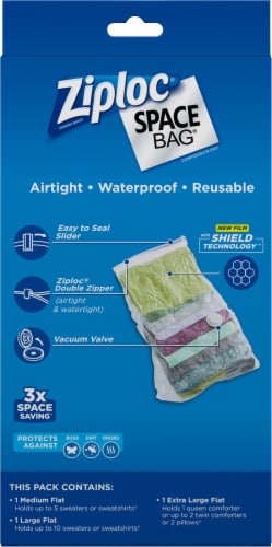 15 Pack Vacuum Space Storage Saver Bags with Travel Hand Pump, 15 Pack -  Variety - Kroger