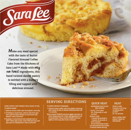 Sara Lee® Butter Streusel Coffee Cake Perspective: back