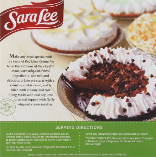 Sara Lee® Key Lime Creme Pie Perspective: back