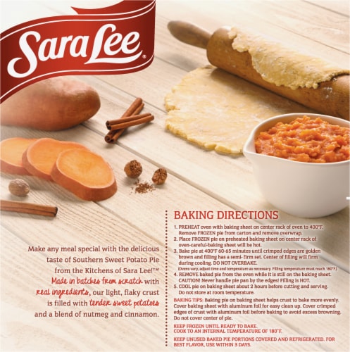 Sara Lee® Sweet Potato Pie Perspective: back