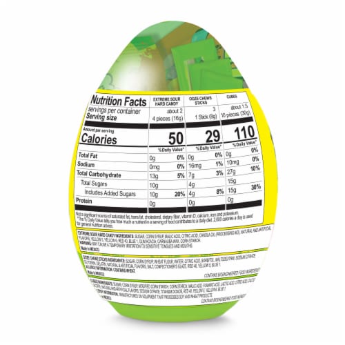 Warheads® Sour Scrambler Assorted Hard Candy Filled Easter Egg Perspective: back