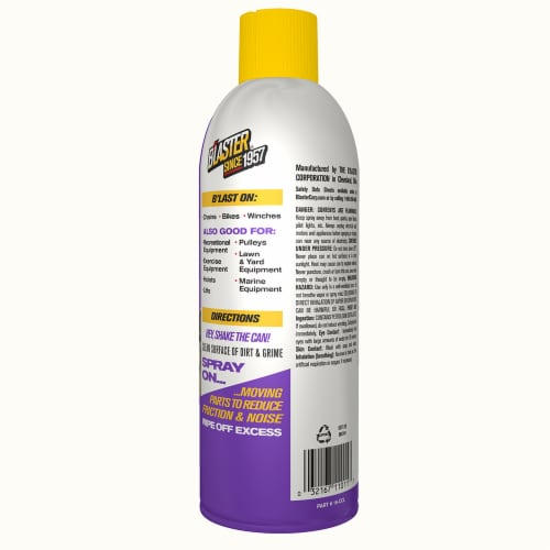 B'laster Long-Lasting Chain & Cable Lubricant 11oz Aerosol Perspective: back