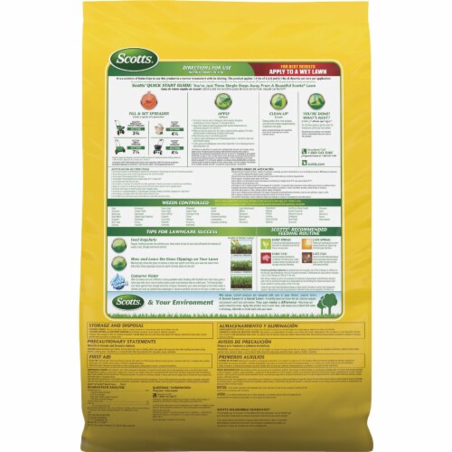 Scotts® Turf Builder® Weed & Feed Fertilizer Perspective: back