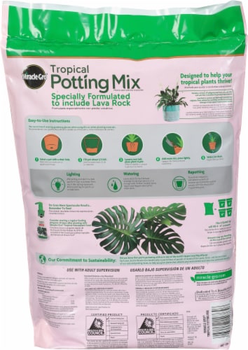 Miracle-Gro® Tropical Potting Mix Perspective: back