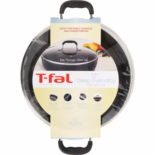 T-Fal Specialty Nonstick Everyday Pan with Lid - Black Perspective: back