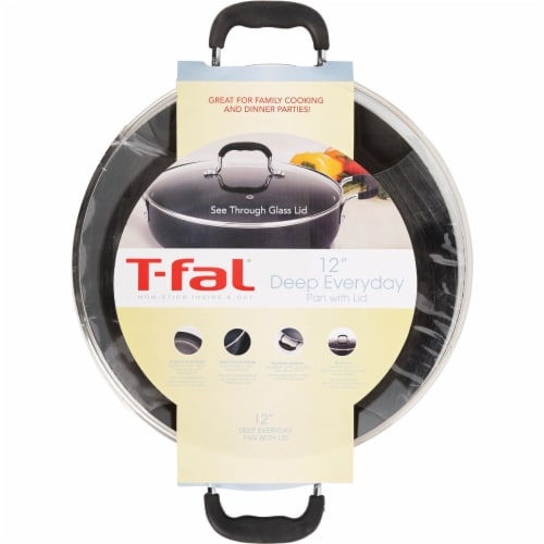 T-Fal Cookware & Bakeware  5qt Aluminum Jumbo Skillet With Glass