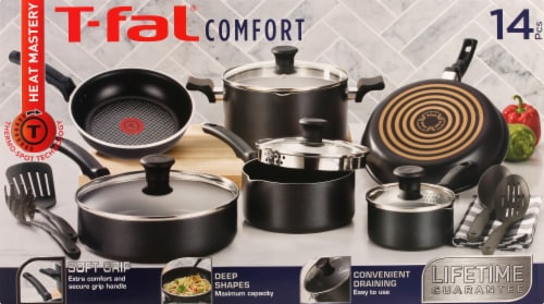 T-fal Cook And Strain 14-piece Non-stick Cookware Set, Cookware Sets