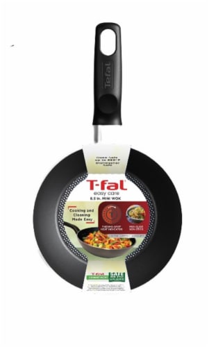T-fal® Easy Care 8.5" Mini Wok - Black Perspective: back