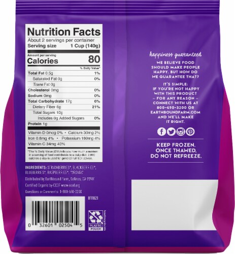 Earthbound Farm Organic Berry Basket Blend Perspective: back