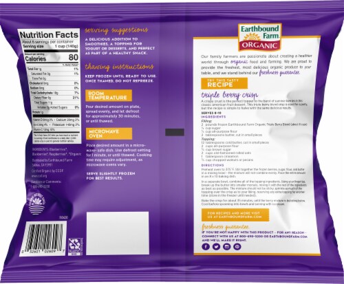 Earthbound Farm Organic Triple Berry Blend Perspective: back