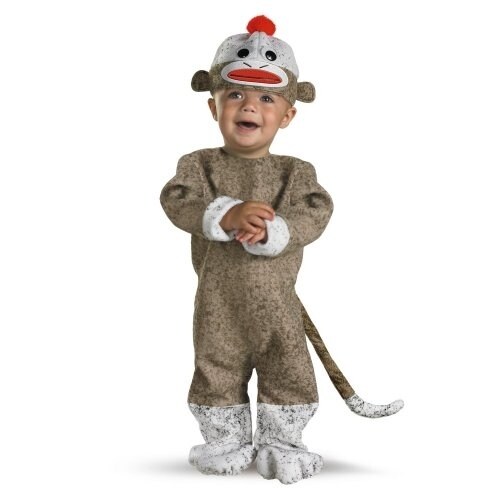 Sock Monkey Costume, Baby Perspective: back