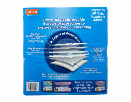 Hartz Home Protection Unscented Odor Eliminating Dog Pads Perspective: back