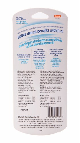 Hartz Chew 'n Clean Medium Dental Duo Dog Chew Toy Perspective: back
