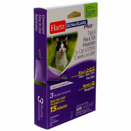 Hartz Ultra Guard Pro Flea and Tick Prevention For Cats, 3 ct / .061 fl oz  - Kroger