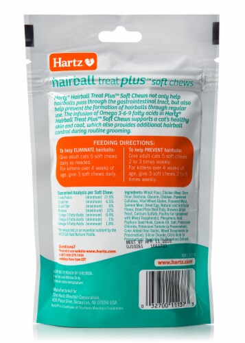 Hartz Hairball Remedy Plus Cat Soft Chews 3 oz Foods Co
