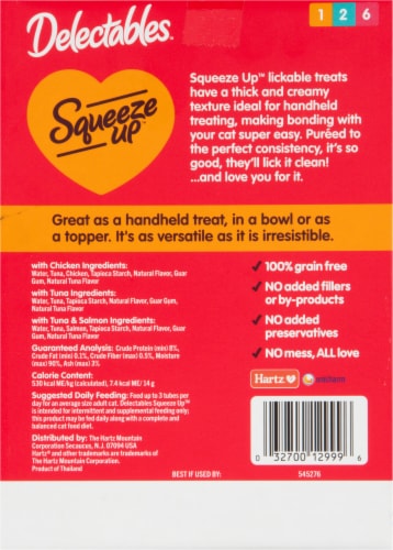 Delectables™ Squeeze Up™ Hand-held Lickable Wet Cat Treats Variety Pack Perspective: back