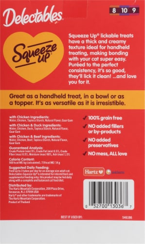 Delectables™ Squeeze Up® Chicken Favorites Handheld Lickable Treat Tubes Perspective: back