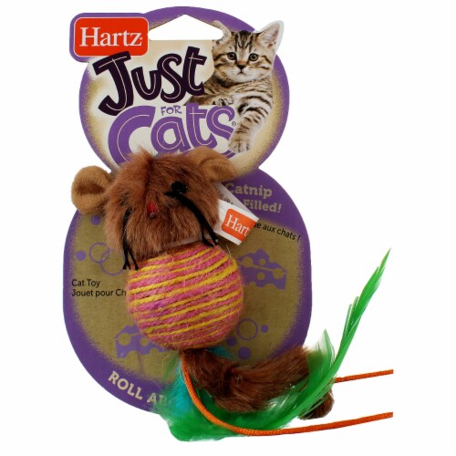 Hartz Just For Cats Rollabout Mouse Cat Toy, Catnip Filled, Assorted Perspective: back