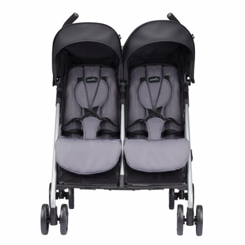 Evenflo MinnoTwin Double Stroller - Glenbarr Grey Perspective: back