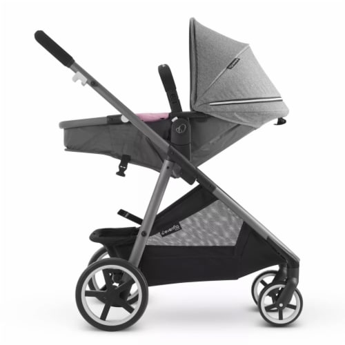 Evenflo Gold Shyft Travel System Set with SecureMax Infant Car Seat, Opal Pink Perspective: back