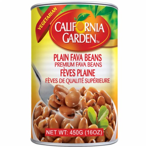 California Garden - Premium, Plain Fava Beans 450g (6 Cans) Perspective: back