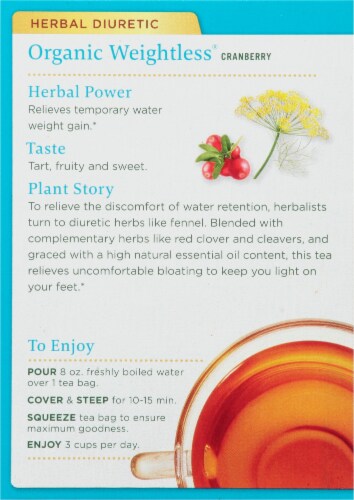 Traditional Medicinals Organic Weightless Cranberry Tea Bags Perspective: back