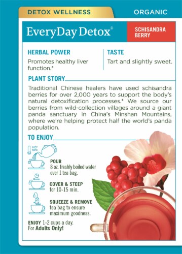 Traditionals Medicinals® EveryDay Detox Tea Bags Perspective: back
