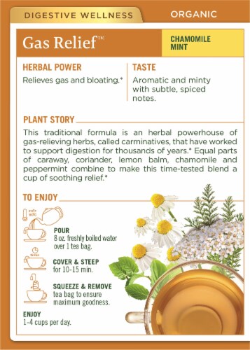 Traditional Medicinals Chamomile Mint Organic Gas Relief Herbal Tea Perspective: back