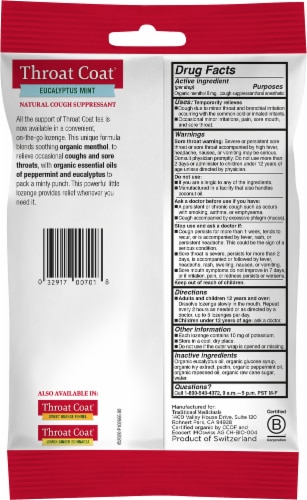 Traditional Medicinals® Organic Throat Coat® Lozenges Perspective: back