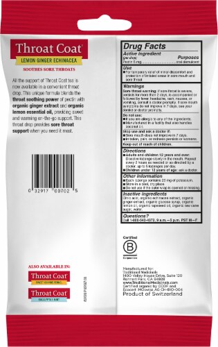 Traditional Medicinals® Throat Coat® Lozenges Perspective: back