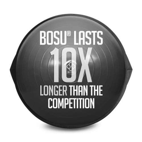 BOSU BT Pro Balance Fitness Core Training Workout Exercise Ball, Grey Black Perspective: back