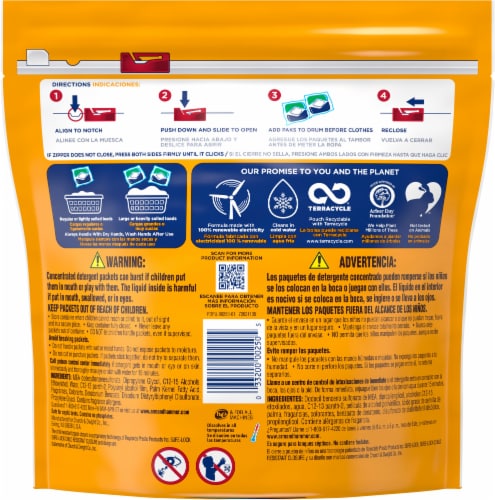 Arm & Hammer 5 in 1 Oxi Clean Power Paks Laundry Detergent Pods Perspective: back